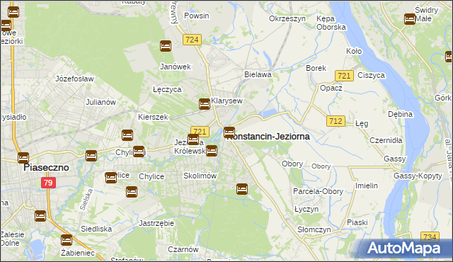 mapa Konstancin-Jeziorna, Konstancin-Jeziorna na mapie Targeo