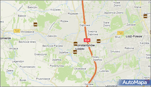 mapa Konstantynów Łódzki, Konstantynów Łódzki na mapie Targeo