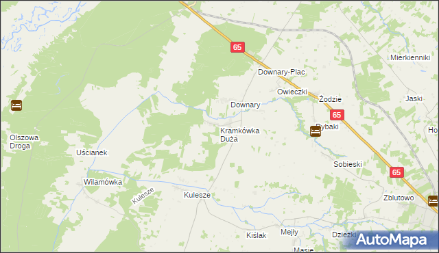 mapa Kramkówka Duża, Kramkówka Duża na mapie Targeo