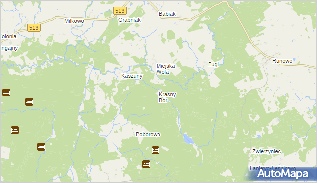 mapa Krasny Bór, Krasny Bór na mapie Targeo