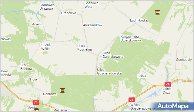 mapa Księżomierz-Osada, Księżomierz-Osada na mapie Targeo