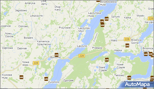 mapa Łączyno, Łączyno na mapie Targeo