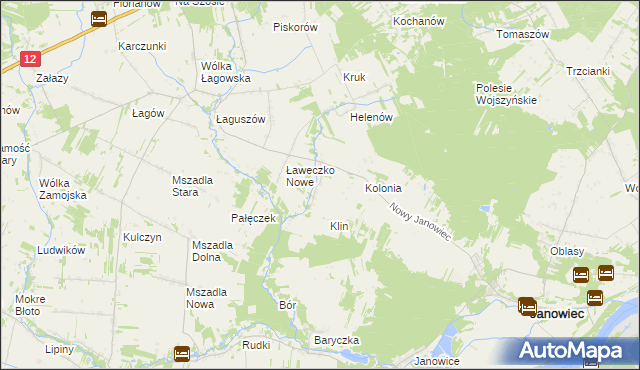 mapa Ławeczko Stare, Ławeczko Stare na mapie Targeo