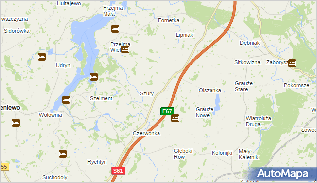 mapa Lipowo gmina Szypliszki, Lipowo gmina Szypliszki na mapie Targeo