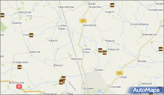 mapa Ludów Polski, Ludów Polski na mapie Targeo