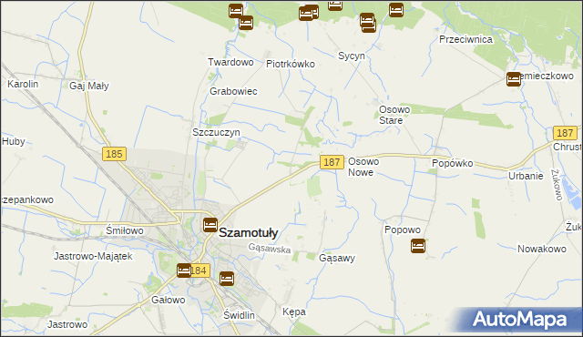 mapa Ludwikowo gmina Szamotuły, Ludwikowo gmina Szamotuły na mapie Targeo