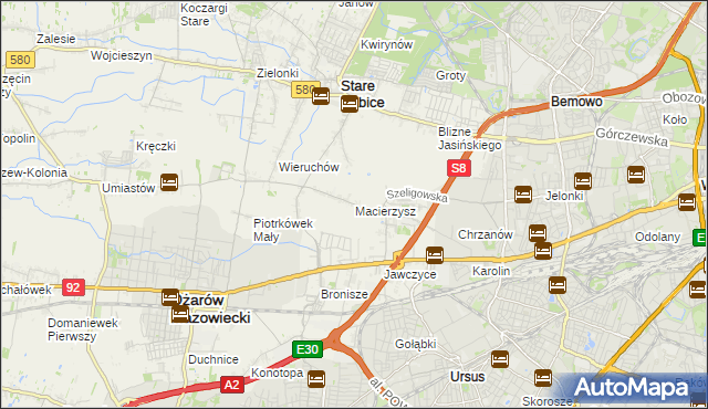 mapa Macierzysz, Macierzysz na mapie Targeo