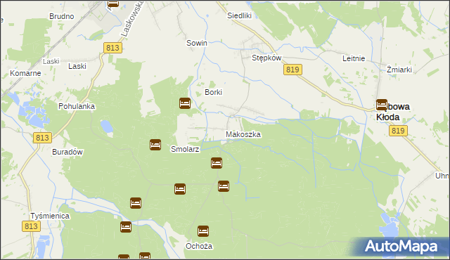 mapa Makoszka, Makoszka na mapie Targeo
