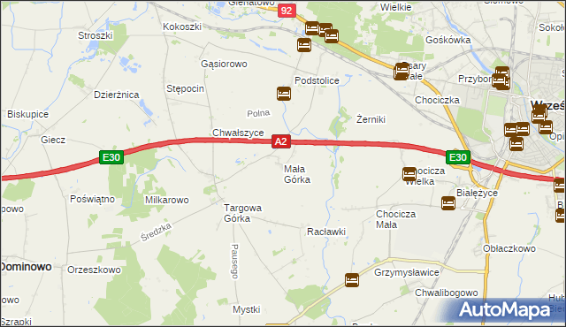 mapa Mała Górka, Mała Górka na mapie Targeo