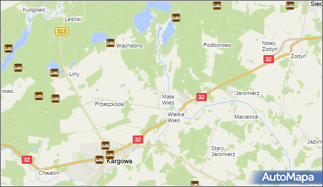 mapa Mała Wieś gmina Siedlec, Mała Wieś gmina Siedlec na mapie Targeo