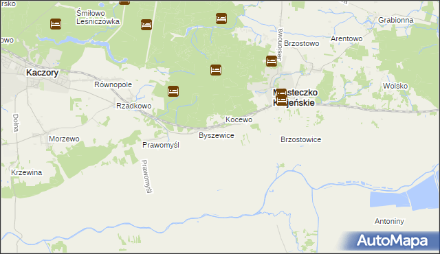 mapa Miasteczko-Huby, Miasteczko-Huby na mapie Targeo