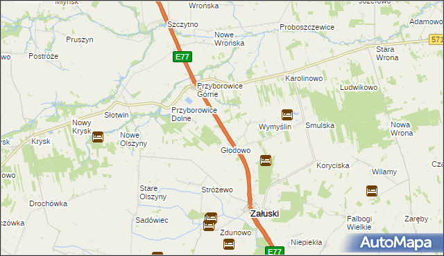 mapa Michałówek gmina Załuski, Michałówek gmina Załuski na mapie Targeo