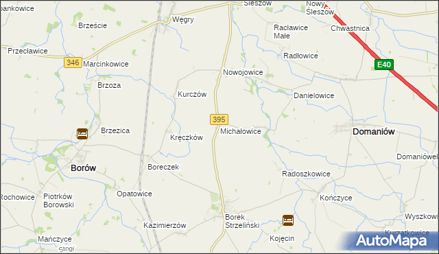 mapa Michałowice gmina Borów, Michałowice gmina Borów na mapie Targeo