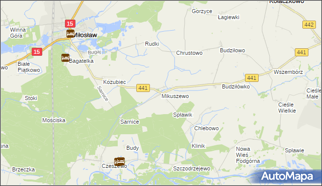 mapa Mikuszewo, Mikuszewo na mapie Targeo