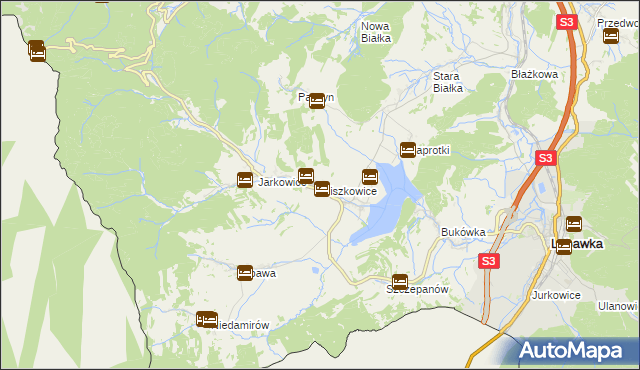 mapa Miszkowice, Miszkowice na mapie Targeo
