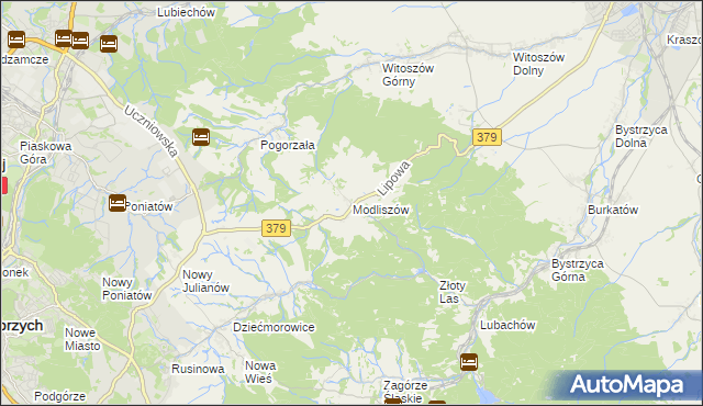 mapa Modliszów, Modliszów na mapie Targeo