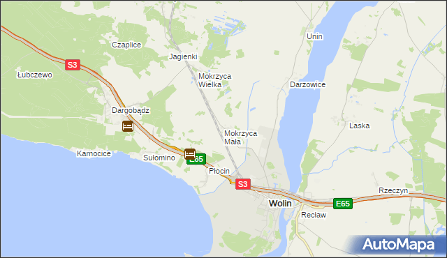 mapa Mokrzyca Mała, Mokrzyca Mała na mapie Targeo