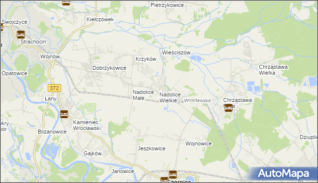 mapa Nadolice Wielkie, Nadolice Wielkie na mapie Targeo