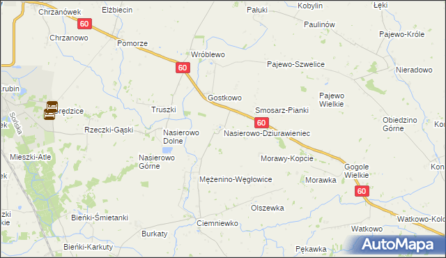 mapa Nasierowo-Dziurawieniec, Nasierowo-Dziurawieniec na mapie Targeo