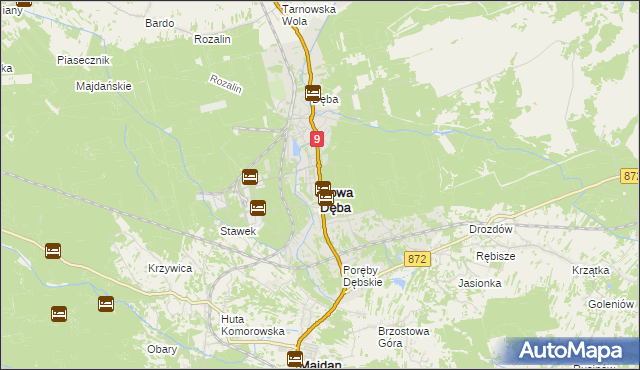 mapa Nowa Dęba, Nowa Dęba na mapie Targeo