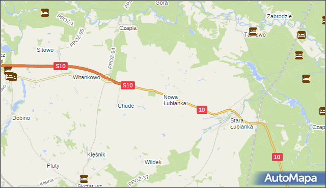 mapa Nowa Łubianka, Nowa Łubianka na mapie Targeo