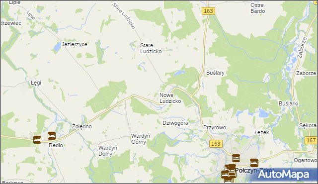 mapa Nowe Ludzicko, Nowe Ludzicko na mapie Targeo