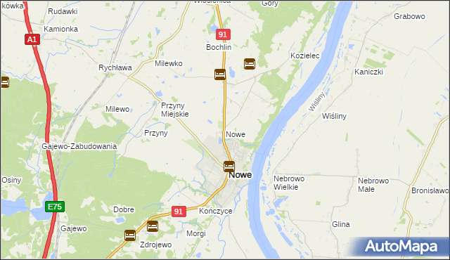 mapa Nowe powiat świecki, Nowe powiat świecki na mapie Targeo