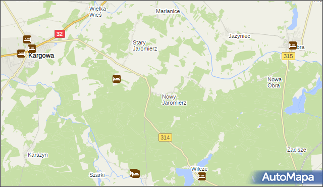 mapa Nowy Jaromierz, Nowy Jaromierz na mapie Targeo