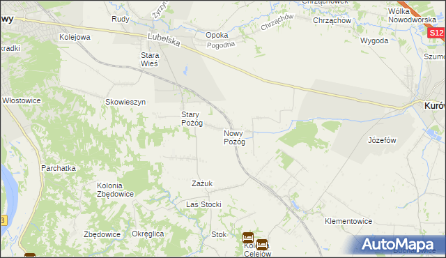 mapa Nowy Pożóg, Nowy Pożóg na mapie Targeo