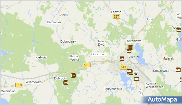 mapa Obuchowo, Obuchowo na mapie Targeo