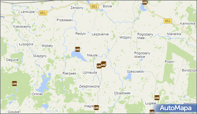 mapa Okliny, Okliny na mapie Targeo