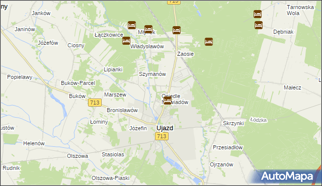 mapa Osiedle Niewiadów, Osiedle Niewiadów na mapie Targeo