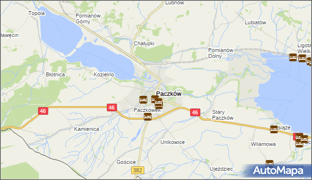 mapa Paczków powiat nyski, Paczków powiat nyski na mapie Targeo