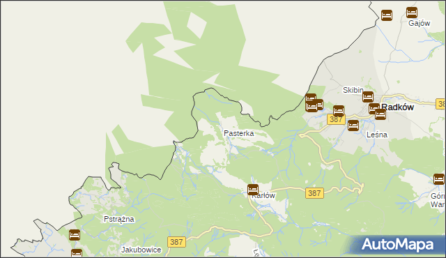 mapa Pasterka, Pasterka na mapie Targeo