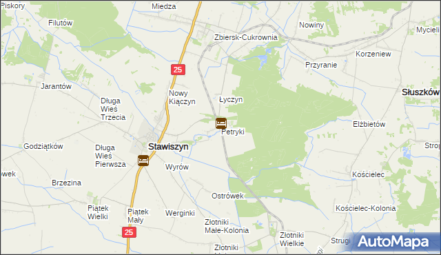 mapa Petryki, Petryki na mapie Targeo