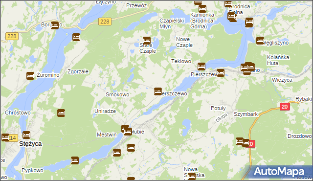 mapa Pierszczewo, Pierszczewo na mapie Targeo
