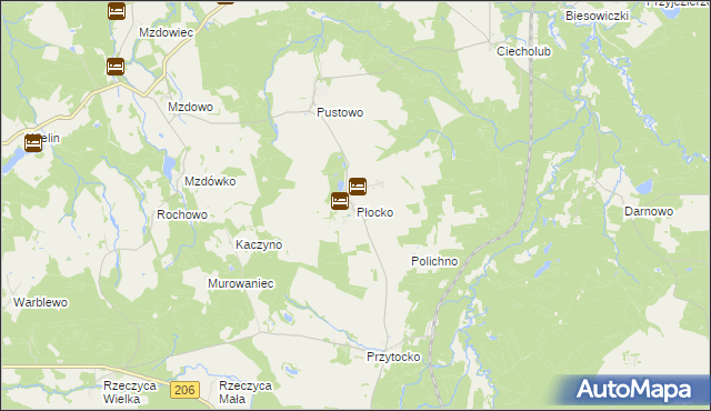 mapa Płocko, Płocko na mapie Targeo