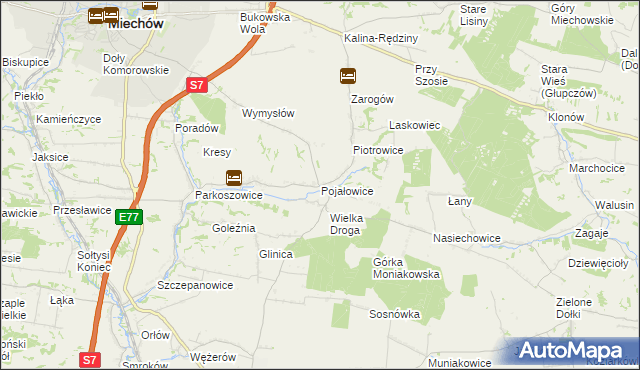 mapa Pojałowice, Pojałowice na mapie Targeo