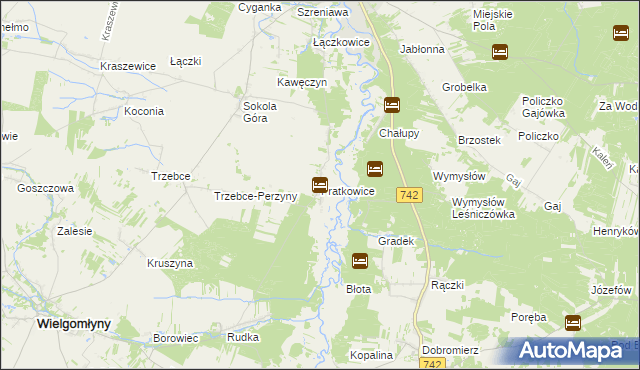 mapa Pratkowice, Pratkowice na mapie Targeo