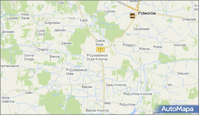mapa Przystałowice Duże, Przystałowice Duże na mapie Targeo