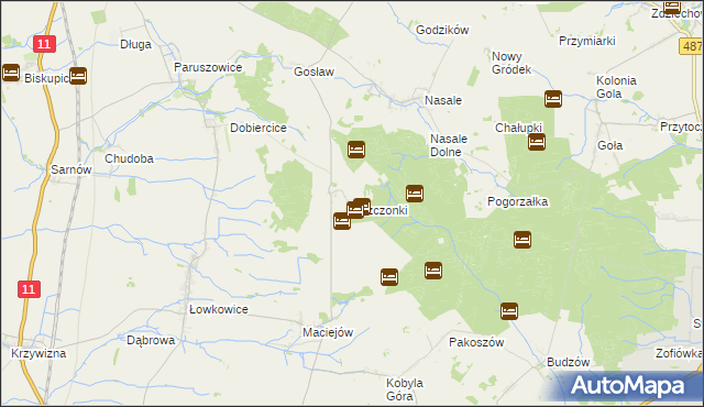 mapa Pszczonki, Pszczonki na mapie Targeo