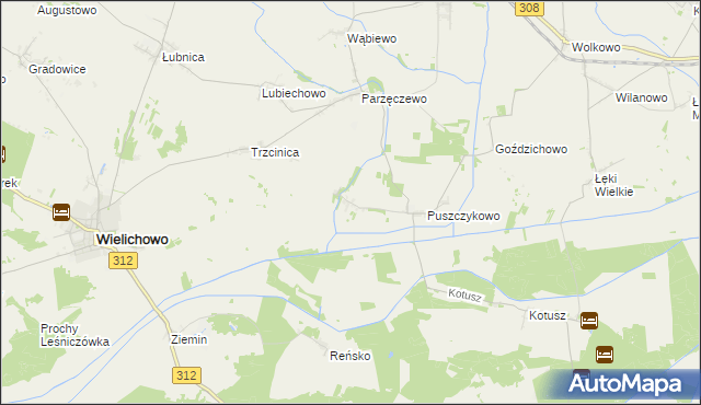 mapa Puszczykówiec, Puszczykówiec na mapie Targeo