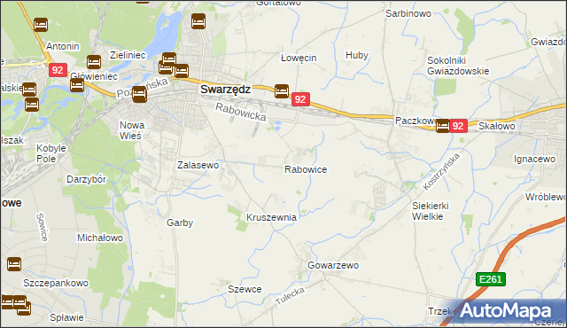 mapa Rabowice, Rabowice na mapie Targeo