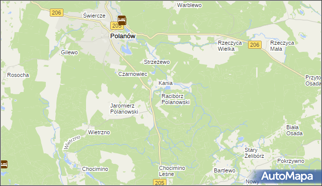 mapa Racibórz Polanowski, Racibórz Polanowski na mapie Targeo