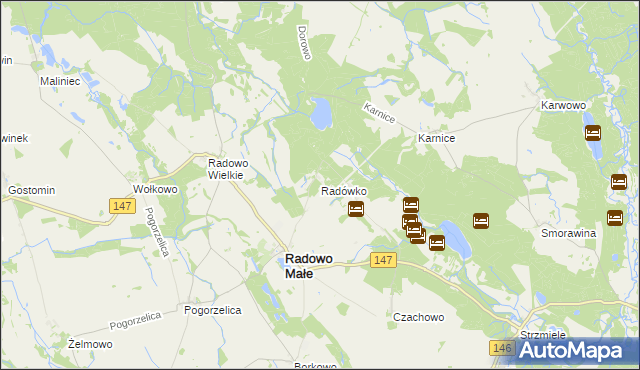 mapa Radówko, Radówko na mapie Targeo