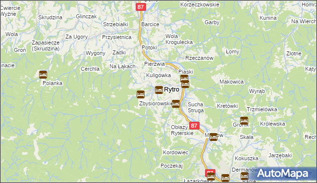 mapa Roztoka Ryterska, Roztoka Ryterska na mapie Targeo