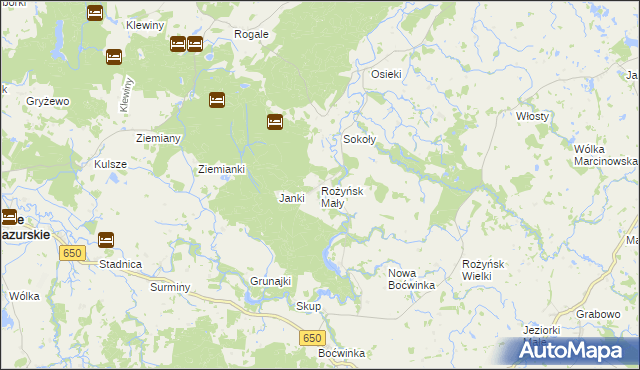 mapa Rożyńsk Mały, Rożyńsk Mały na mapie Targeo