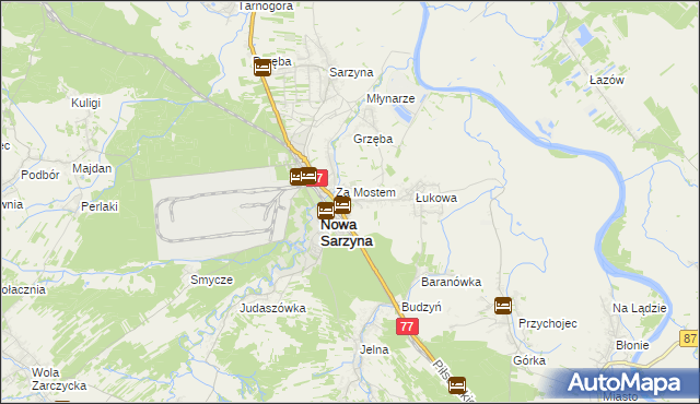 mapa Ruda Łańcucka, Ruda Łańcucka na mapie Targeo