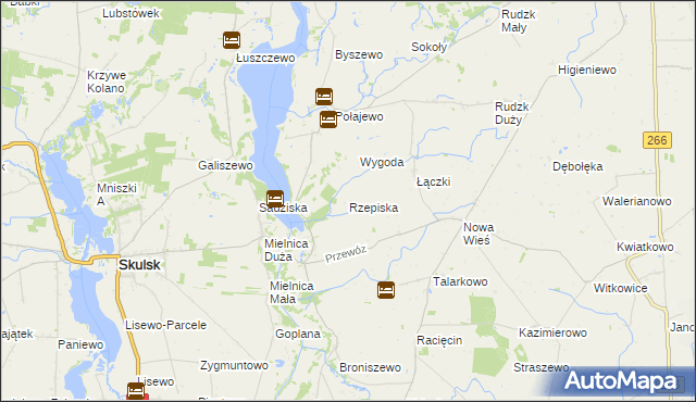 mapa Rzepiska gmina Piotrków Kujawski, Rzepiska gmina Piotrków Kujawski na mapie Targeo