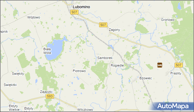 mapa Samborek, Samborek na mapie Targeo